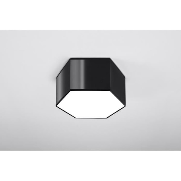 Inbyggd taklampa - SOLLUX - Sunde - Svart - 15,5 cm - 2 E27-glödlampor