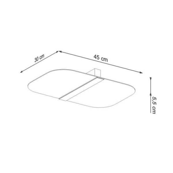 Sollux Lighting Salia Dekorativ plan loftslampe, hvid, krom, 2x G9