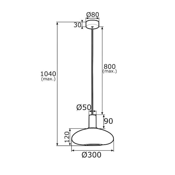 Kupolupphängd taklampa 30 cm Matt Opal - Argon - SAGUNTO - Glas, mässing och stål