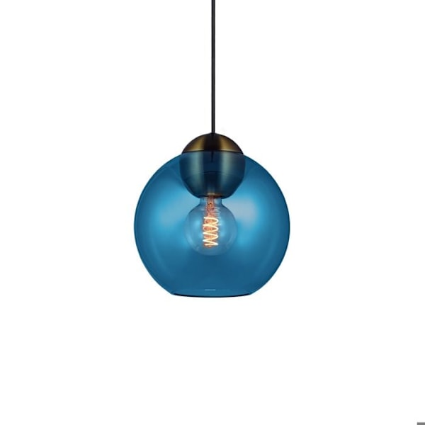 Hängande lampa - Halo Design - Bubbles - Blå - Metall - 24 cm i diameter blå