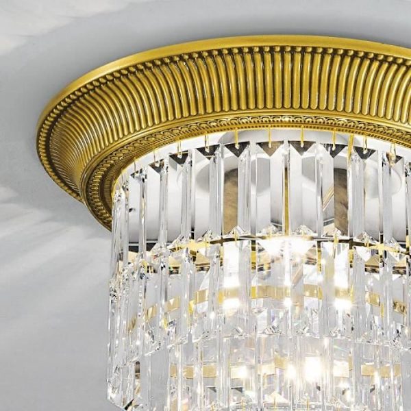 Krystal lampe - KOLARZ - MILORD CRYSTAL - 24 Karat guld - Diameter 40 cm - 3 E27 pærer