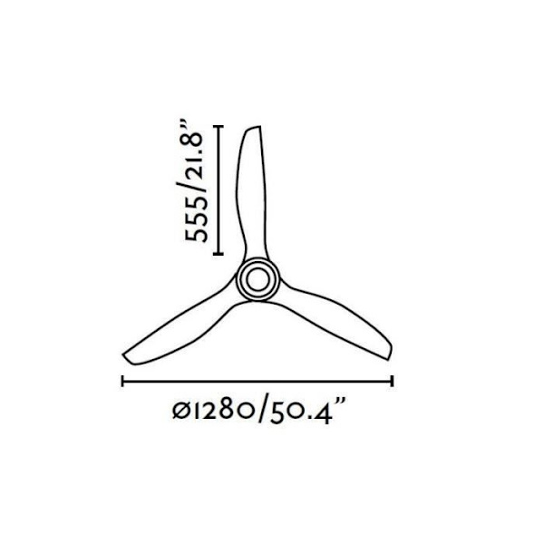 Takfläkt - FARO - DECO FAN 33395D - 128 cm - 6 hastigheter - Mörkbrown trä, matt svart NEGRO