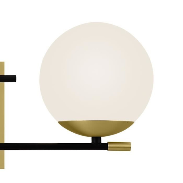 Vägglampa 2 lampor, Modern stil, i metall i guld, 2 taklampor i vitt glas exkl. 2 x E14 40w 220v