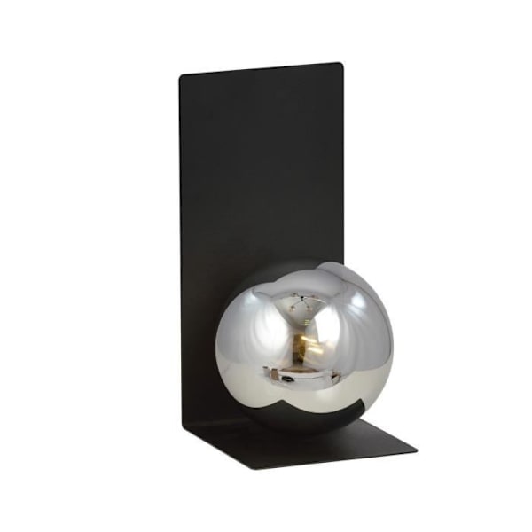 Emibig FORM Form Globe rektangel vägglampa svart med grafitglas lampskärm, 1x E14