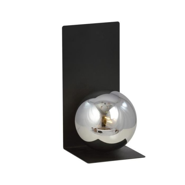 Emibig FORM Form Globe rektangel væglampe sort med grafitglas lampeskærm, 1x E14