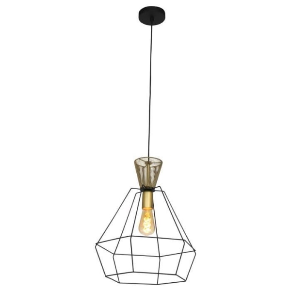 Loftslampe - Sienna - Lillehammer - Mat Sort - Mat Guld - E27 - 40W - 38 cm