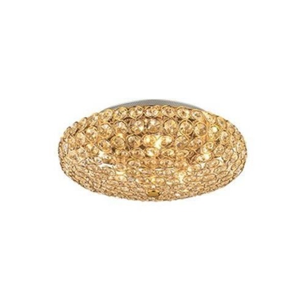 Ideal Lux KING PL5, soveværelse, børneværelse, spisestue, stue, guld, IP20, overflade, rund, glas, metal