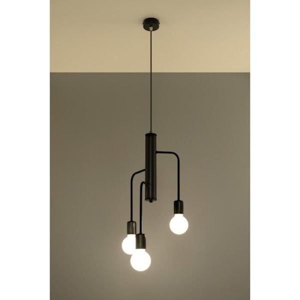 DUOMO 3M E27 LED-loftslys Moderne Loft BOHO Klassisk Designgang - Sort