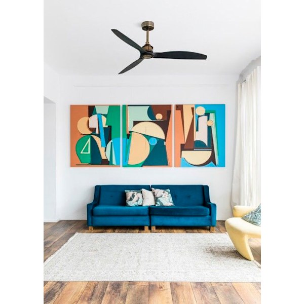 Faro Barcelona 33417 - JUST FAN Gammel guldloftsventilator fra CONILLAS ORO