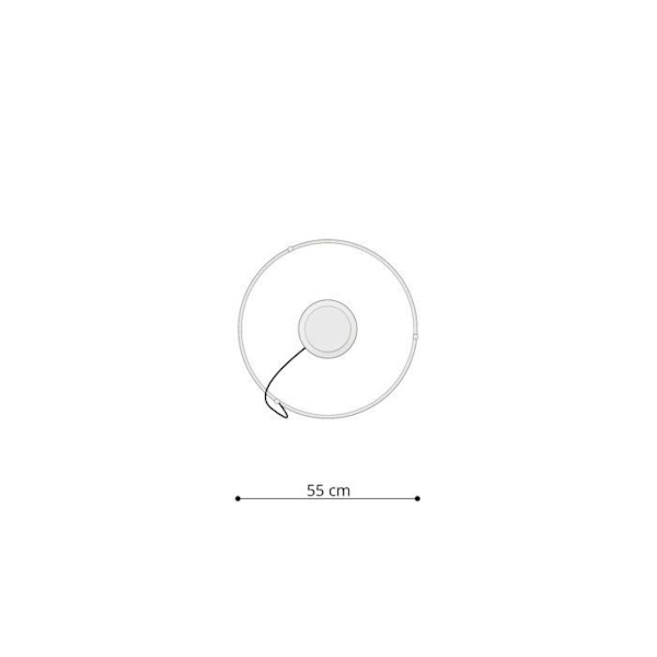 Sollux Lighting Rio Integreret LED Ring Pendel Loftslampe, Sort, 4000K, 3870lm