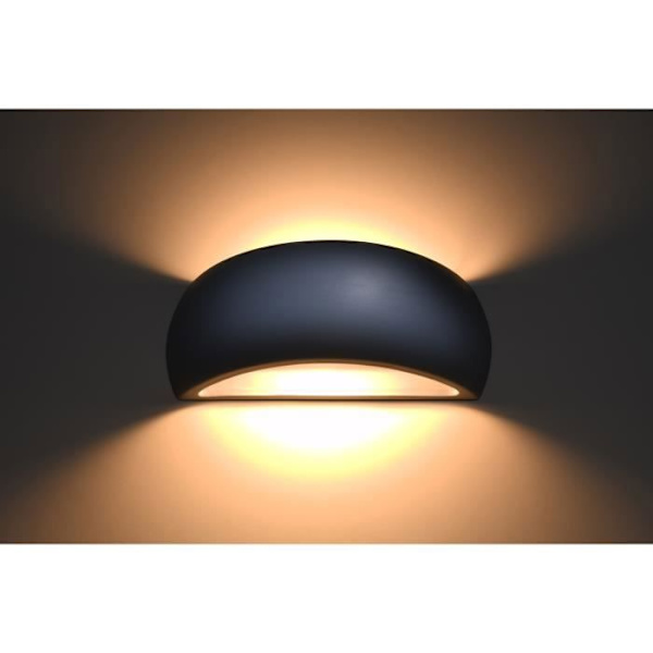 PONTIUS G9 Keramisk Vägglampa Modern Boho Design Vägglampa för sovrum Vardagsrum Trappa Korridor - Grå