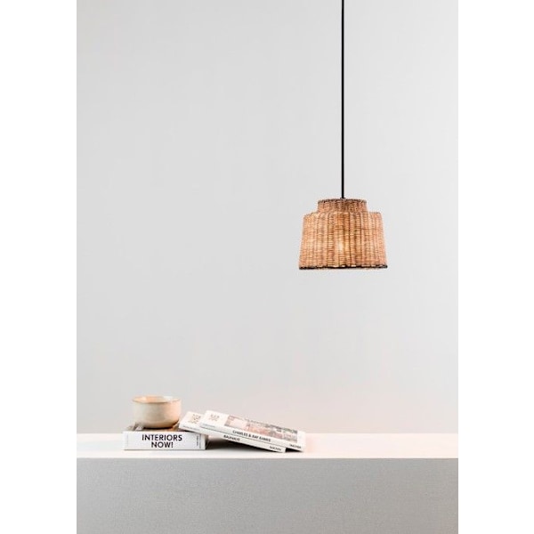 Suspension dôme - Faro - SAIPAN - Svart rotting - E27 - 2700K - Modern design BLANCO