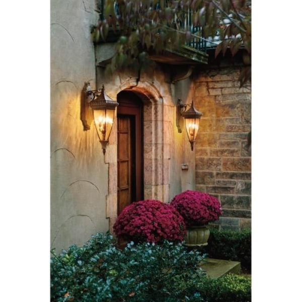 Vägglampa - Venetian Rain - Medium - Borstad brons och glas