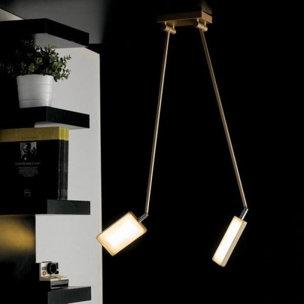 Ventilator Europa BOG LED Halv-forsænket loftslys 2 lys Guld 2600lm 3200K 85x16x15-200cm