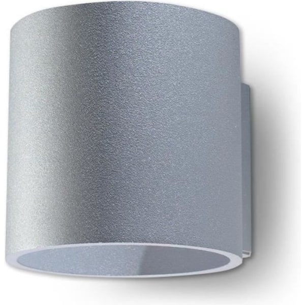 Vägglampan ORBIS LED Upp/Ned - SOLLUX - Grå - Modern - Sovrum - Aluminium - 10x10x12 cm