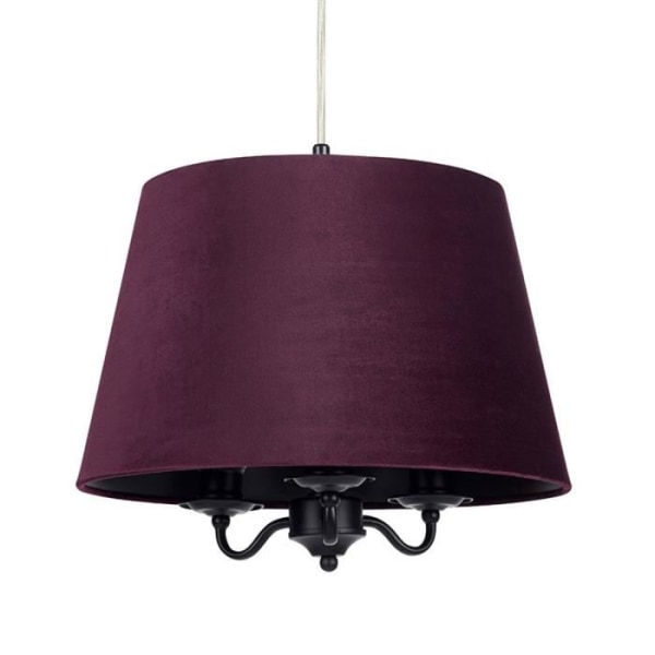 Pendel - JAMIE - Lilla lampeskærm - Vintage - Metal - E14 Lilla