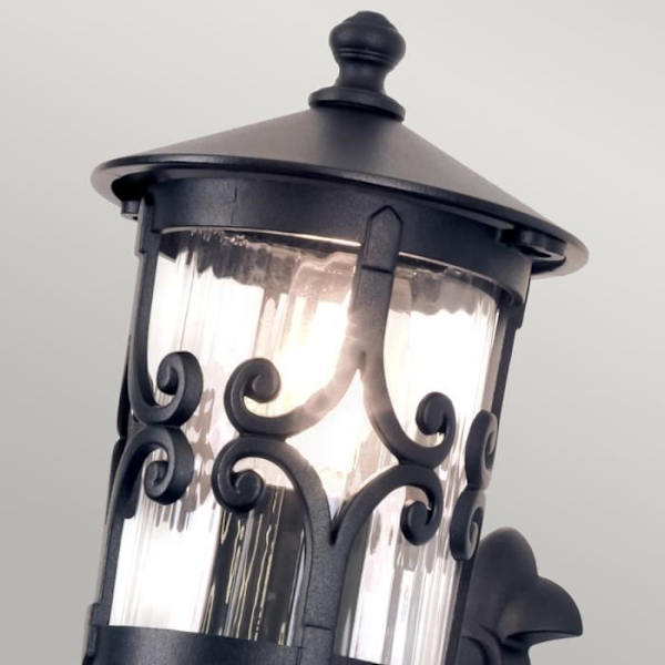 Elstead Hereford - 1-Light Black Outdoor Wall Lantern, E27