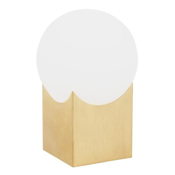 Argon AUSTIN Mat Opal Globe Bordlampe, Børstet Messing