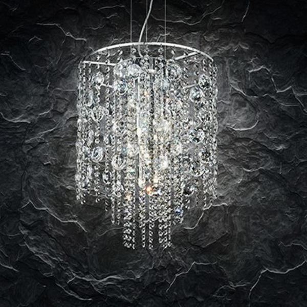 Ideal Lux EVASIONE SP10, Soveværelse, Børneværelse, Spisestue, Stue, Krom, IP20, Overflade, Rund, Glas, Metal