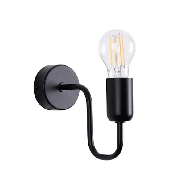 Vägglampa - Sollux Lighting - Vector - Metall - Vit - E27 LED svart