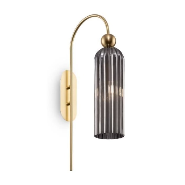 Maytoni Antik Modern Guld Vägglampa, Grå Glas Lampskärm