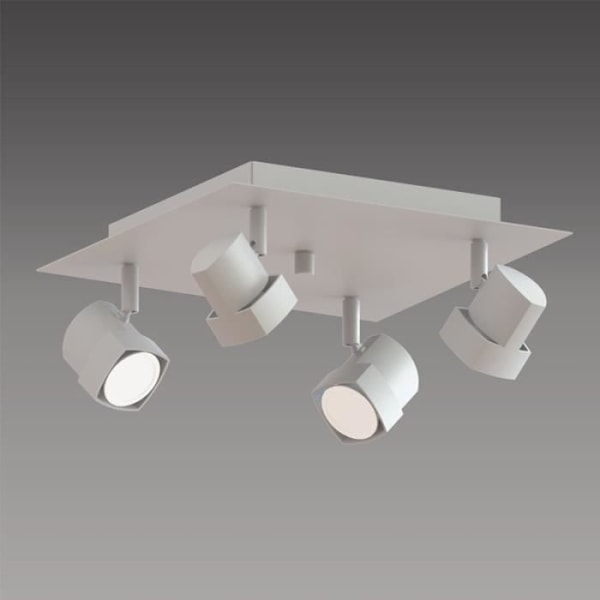 Loftslampe 4 spots MOKA BLANCO / MATE CRISTALRECORD 001-2150-4-125