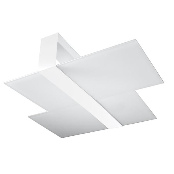 Dekorativ loftsindbygningslampe - SOLLUX - Massimo - Hvid - 2x E27 - Stål og glas - 60W