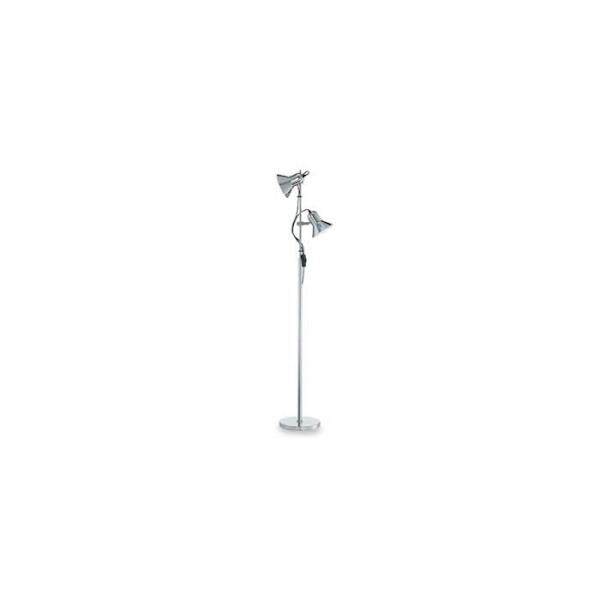 Lampadaire - IDEAL LUX - POLLY - Krom - 2 lampor E27 - Höjd justerbar 40-112 cm Krom