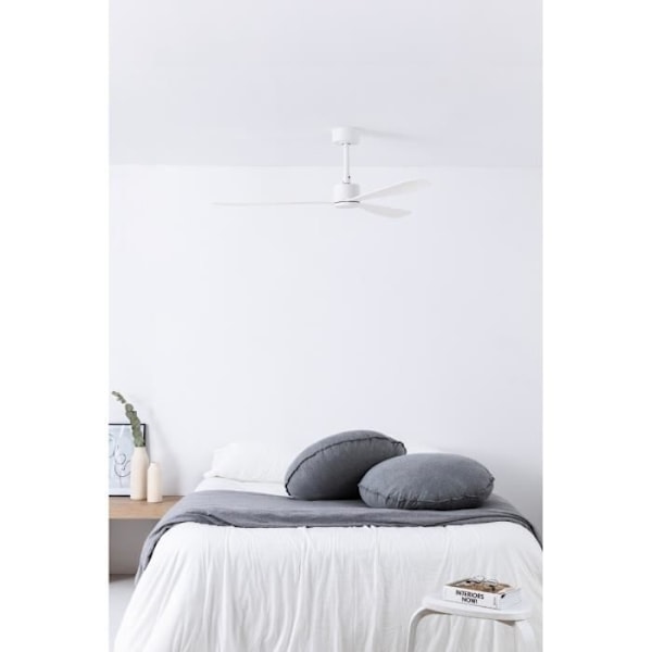 Takfläkt - FARO BARCELONA - AMELIA - Ø 132 cm - 6 hastigheter - Vit Vit