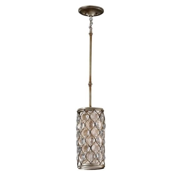 Lucia taklampa - Borrat silver och kristall - 17 cm - 1 glödlampa