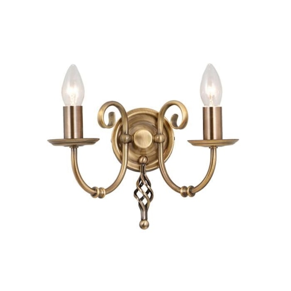 Artisan vägglampa - Artisan - Åldrad mässing - 2 glödlampor - E14