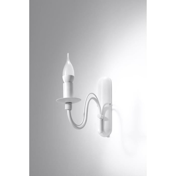 Modern LED Vägglampa Loft BOHO Classic Design - SOLLUX - MINERWA - Vit - E14 - 40W