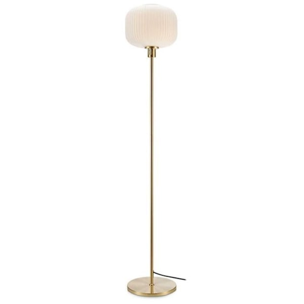 Lampadaire - Markslöjd - Sober - Vitt glas - Mässing - Höjd 140 cm vitt guld