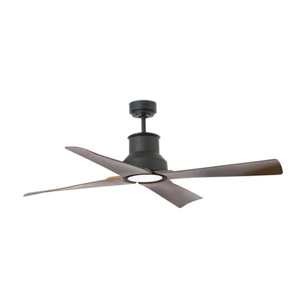 Loftsventilator - Faro - Winche 33481-7 - Sort - Mørkebrun - LED IP44 NEGRO