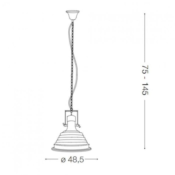 Ideal Lux - FISHERMAN SP1 KOBBERLAMPE 1 LYS