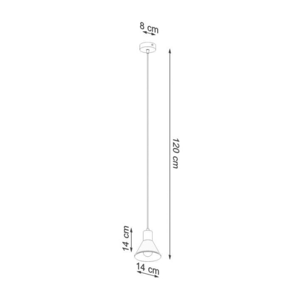 Loft lampe - SOLLUX - Taleja - Hvid - Stål - 1x E27 - 60W