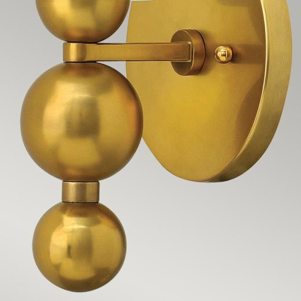 Vintage vägglampa i glas och mässing - Elstead Lighting - Zelda - E27