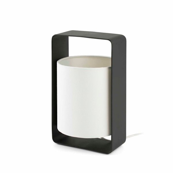Sort Bordlampe Beige Lampeskærm E27 20W - Lu... Beige