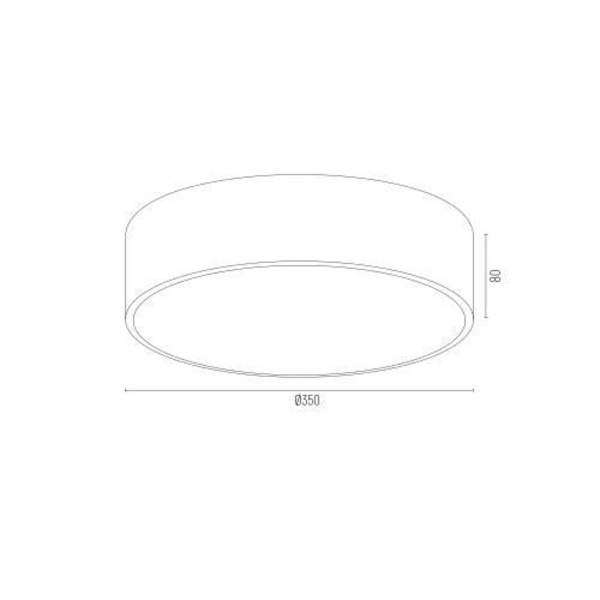 Plafond Afflerande - Argon - DARLING - 35 cm - 2 Ljuskällor - Mörkgrå - Modern Design