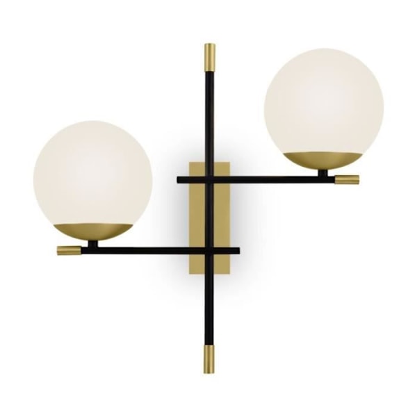 Vägglampa - Maytoni - Nostalgia - 2 Ljuskällor - Matt Guld - Glas - E14