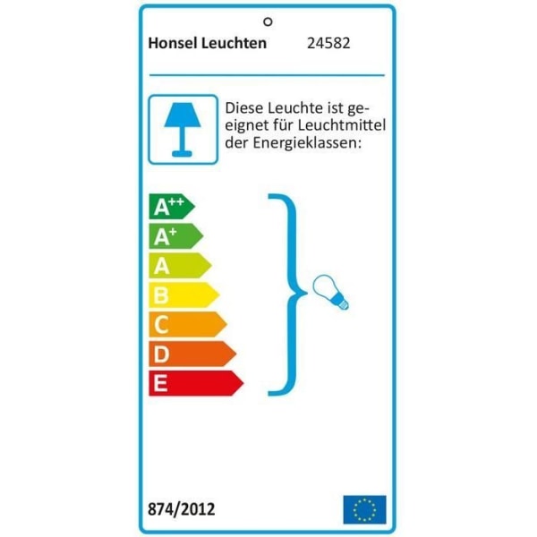 Honsel Pur 24582 loftslampe - Mat opalglas - Ø 30 cm - 2 x E27 - 60W