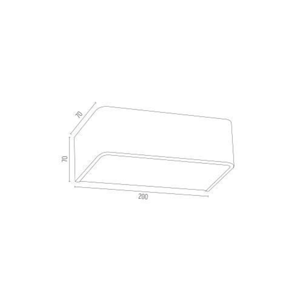 Argon RODAN 20cm forsænket væglampe - sort struktur - glas, malet stål - E27 - LED