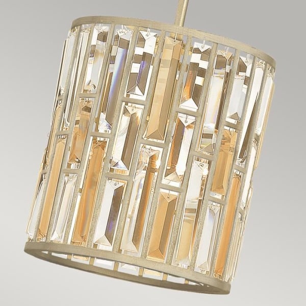 Elstead Gemma - 1-Light Mini Ceiling Pendel Silver Leaf, E27