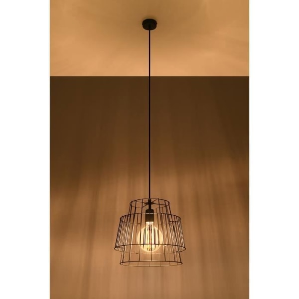 GATE E27 LED Pendellampa Modern Loft Boho Design Corridor - Svart