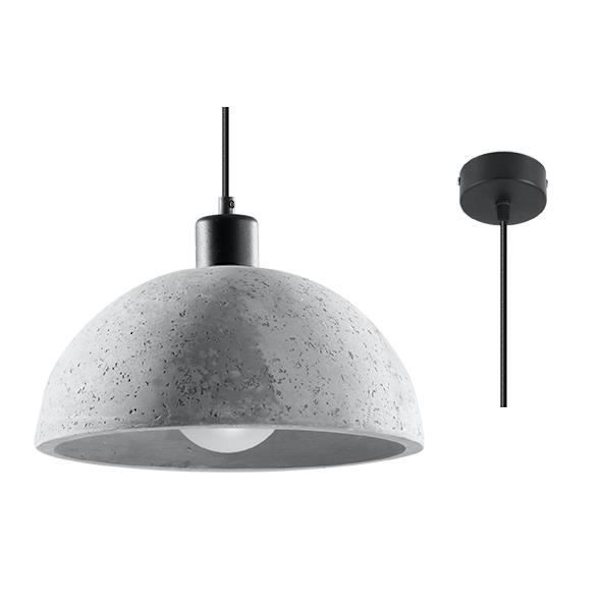 PABLITO E27 Loft Beton Grå Pendel SOLLUX