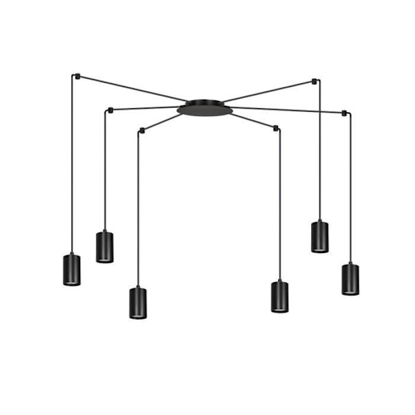 Emibig TRAKER Traker Cluster Taklampa Svart 6x GU10