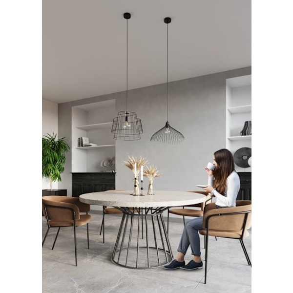 GATE E27 LED Pendellampa Modern Loft Boho Design Corridor - Svart