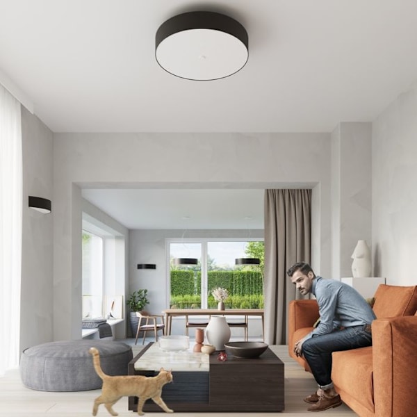 SKALA 80 E27 Modern svart tyg taklampa SOLLUX