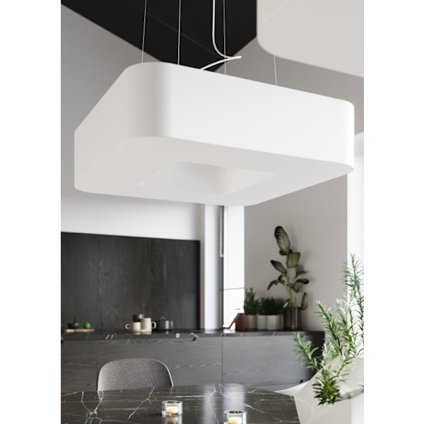 Sollux URANO Fyrkantig taklampa Vit 60cm E27