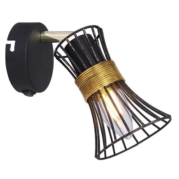 Enkelt spotlight PURRA i sort metal